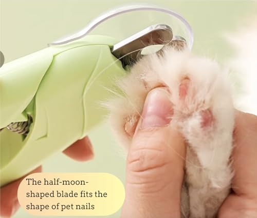 3 in 1 Dog & Cat Pets Nail Clippers and Trimmers-with Safety Guard to Avoid Overcutting. LED Dog Nail Clipper with Light, Illuminates Nails or Bloodline for Safe and Easy Trimmers,for Cats & Dogs