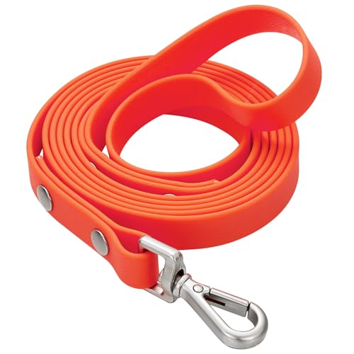 Waterproof Long Dog Training Leash 10ft Outdoor PVC Dog Leashes Great for Large Medium Small Dog Training Lead,Beach,Yard,Play,Camping(Orange - color: Orange, size: 10ft