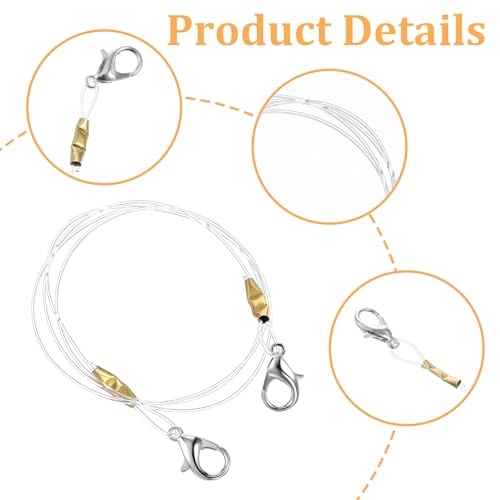 Tucnoeu Replacement Strings for Cat Wand Toy - 5pcs Durable Nylon Strings with Lobster Clasps for All Lures, Cat Stick - 22in Long, Universal Fit