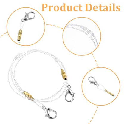 Tucnoeu Replacement Strings for Cat Wand Toy - 5pcs Durable Nylon Strings with Lobster Clasps for All Lures, Cat Stick - 22in Long, Universal Fit
