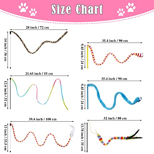 Sumind 6 Pieces Cat Toys Interactive Cat Wand Toys with Feather and Bell Safe Teaser Catcher Stick Toy Colorful and Sounding Christmas Wand for Cats Kittens Training Pets Exerciser