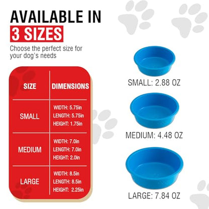 Loving Pets Dolce Luminoso Dog Bowl, Medium, Blue - color: Blue, size: Medium