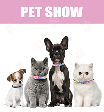Solmoony Breakaway Cat Collars with Bell,Adjustable Safe Kitten Collar,Cat Collars for Girl Cats with Rhinestone Soft Velvet (Black1) - color: Black1