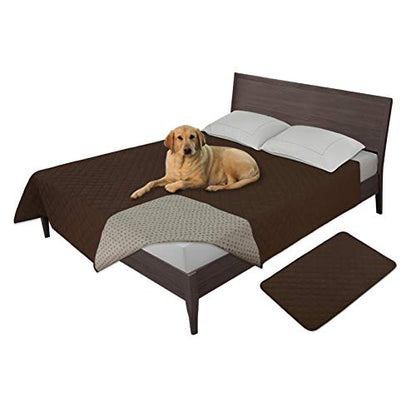 Easy-Going 100% Waterproof Dog Bed Cover, Non-Slip Pet Blanket for Furniture, Washable Couch Cover, Repleasement Sofa Cover (52X82 in,Coffee) - color: Coffee, size: 52x82 in