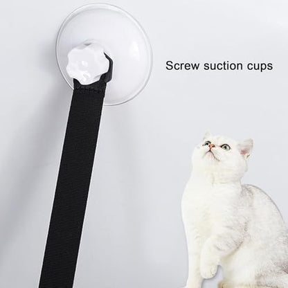 Cat Window Bed with Suction Cup, 33 Lbs Load Capacity, 19.2x12 Inches, Warm Plush, Single Layer, Sturdy Mesh and Fiberglass Rods, for Indoor Cats (Grey) - color: Grey