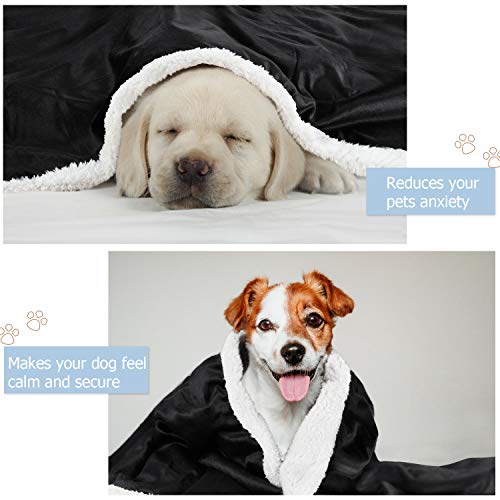 Dog Blankets for Small Dogs, Soft Puppy Blanket, Pet Blankets for Cats, Lightweight & Washable, Perfect for Dog Beds, Car Seats, Creat, 30x40 inches - color: Black