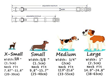 Christmas Dog Collar - Premium Adjustable Dog Collar for Small Medium Large Dogs (Christmas,XS) - color: Christmas, size: XS (Neck 7.9-11.8", Width 5/8")