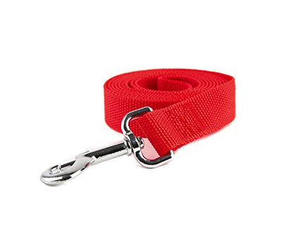 Nylon Dog Training Leash, Traction Rope, 4/5/6 Feet Long, 3/4 Inch 1 Inch Wide, for Small and Medium Dogs (1'' x 4 FT, Red) - color: Red, size: 1'' x 4 FT