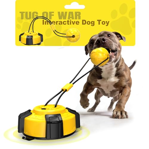 Interactive Dog Toys Tug of War - Dog Enrichment Stimulating Chew Toy with Suction Cup to Keep Them Busy for Aggressive Chewers, Puppy Teething Puzzle Rope Toy for Small Medium Large Dogs