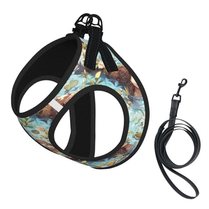 Otter Pet Harness Escape Proof Dog Harness Adjustable Mesh Padded Reflective Dog Vest Harness and Leash Set Small - color: Style 6, size: Small