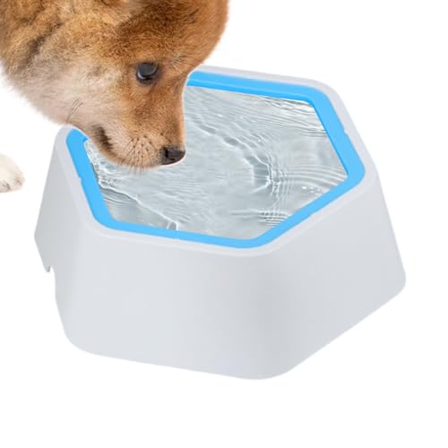 Floating Pet Bowl – Spill Resistant Water Feeder, Anti Tip Design, Dry Mouth Control | Splash Proof Cat Dog Drinking Solution for Home Travel - color: Blue