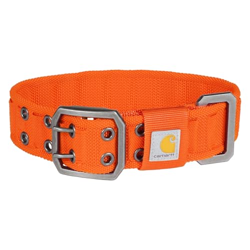 Carhartt Pet Fully Adjustable Wide Webbing Collar for Dogs, Heavy Duty Nylon for Walking & Training, Blaze Orange, Medium - color: Blaze Orange, size: Medium