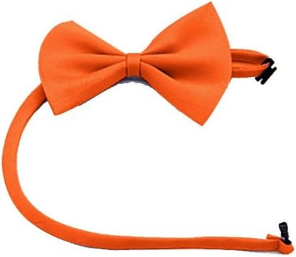 Orange Dog Bow Ties with Adjustable Collar Pet Neckties Cat Bow Tie Dogs Bowtie Collar Dog Bows Grooming Solid Puppy Neckties Cat Collars Basic Dog Collars