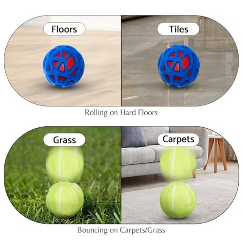 seagi Interactive Dog Toys – Durable Automatic Bouncing & Vibrating Interactive Dog Ball for Smart Play, Motion-Activated Moving Dog Toy for Small/Medium/Large Dogs,USB Rechargeable (Blue) - color: Blue