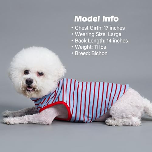 KYEESE 2Pack Dog Sweater Turtleneck Pets Coats Warm Pets Clothes Stretchy Pet Sweatshirt Pullover Small Pet Sweaters Soft Dogs Clothes Dog Sweaters for Small Dogs Girl - color: 7# Stripe+red, size: Small (4-7lbs)