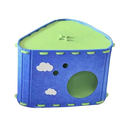 Felt Cat House Hideaway Sturdy Furniture Protector Pet Sleeping Bed Grinding Claw Cozy Portable Practical Cat Bed Cave- Blue - color: Blue