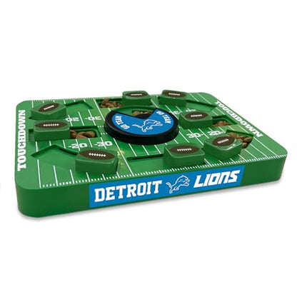 Pets First NFL Detroit Lions Large Puzzle Toy, Dog Puzzle Treat Toy, New Large Size, Interactive Dog Treat Toy, Dog Slow Feeding Toy - color: DETROIT LIONS, size: Large