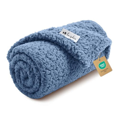 Luciphia Premium Fleece Dog Puppy Blanket Soft Pet Sherpa Calming Cat Blankets Throw for Small Medium Dog Cat(Haze Blue,30x20 inches) - color: Haze Blue, size: 30x20 inches