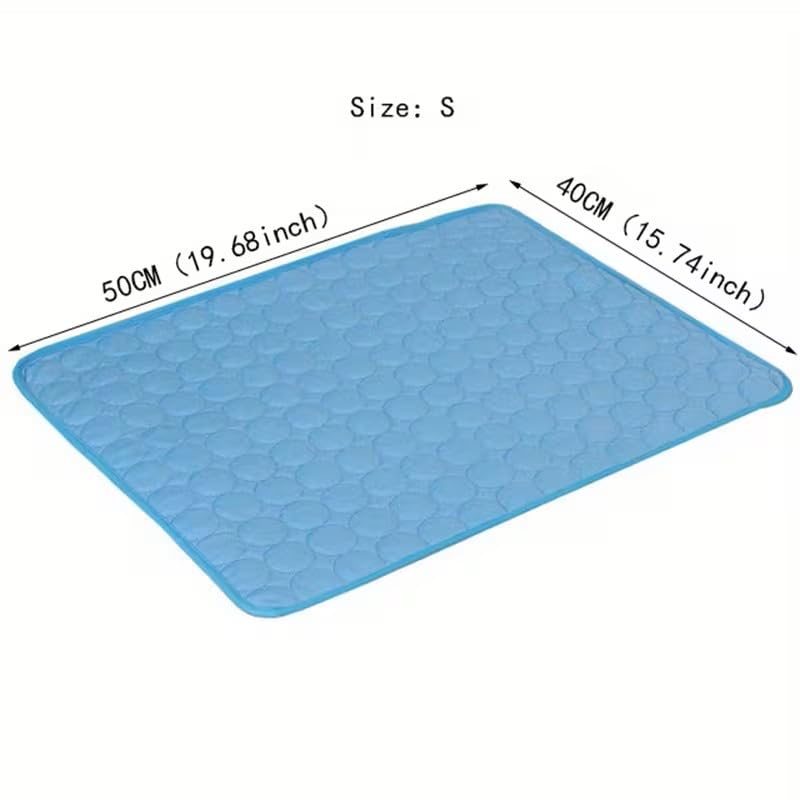 1pcs Dog Bed Cover Pet Blanket for Furniture Bed Couch Sofa Reversible, Breathable, Washable Pet Blankets, Dog Cooling Mat, Blue, 50 * 40cm - color: Blue, size: 50*40cm
