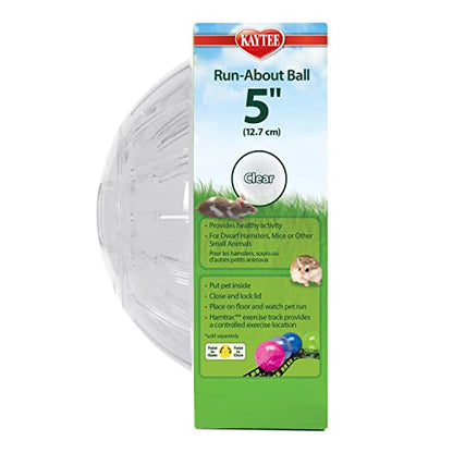 Kaytee 5" Clear Run-About Exercise Ball For Pet Dwarf Hamsters & Mice - color: Clear, size: 5"