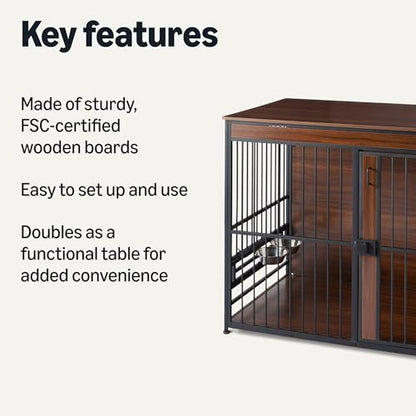 Amazon Basics Furniture Style Dog Crate, 48 Inches - size: 48''