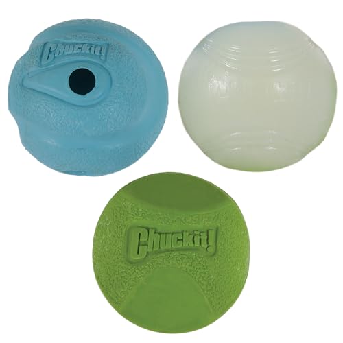 Chuckit! Fetch Pack Dog Balls - Interactive Dog Toys, High-Bounce Fetch Ball, Floating Ultra and Rugged Balls, Durable - Size Small, 2-inch Diameter, Set of 3 (Pack of 12) - size: Small (2") (Pack of 12), style: Fetch Pack 1