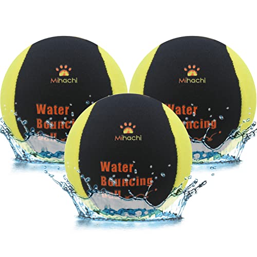 Water Toys for Dogs 3 Packs - Bouncing Chew Tennis Balls Floating Toy, Bouncier, Buoyant in Pool or Lake Fun for Small to Medium Dogs