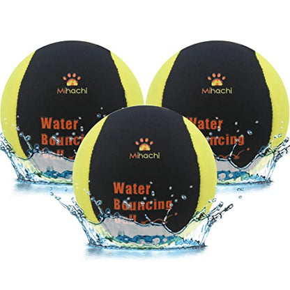 Water Toys for Dogs 3 Packs - Bouncing Chew Tennis Balls Floating Toy, Bouncier, Buoyant in Pool or Lake Fun for Small to Medium Dogs