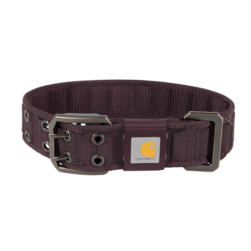 Carhartt Pet Fully Adjustable Wide Webbing Collar for Dogs, Heavy Duty Nylon for Walking & Training, Deep Wine, Medium - color: Deep Wine, size: Medium