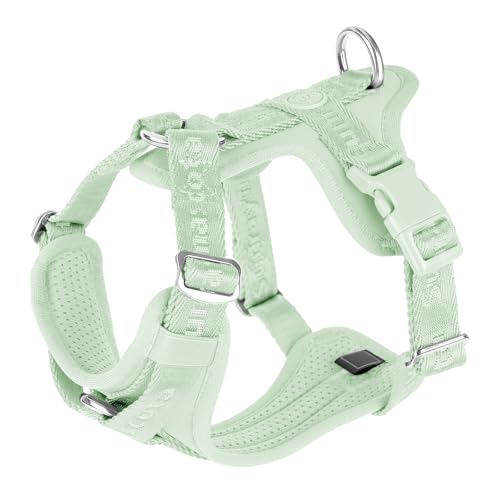 No Pull Dog Harness with Lycra, Three-Point Force Dispersion & 3D Padding, Adjustable Breathable Mesh for Small Medium Large Dogs(Light Green,XS) - color: Light Green, size: XS(Neck:10.0-16.0,Chest:14.0-20.0)