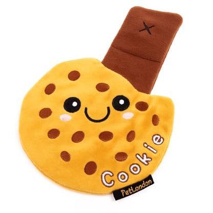 Pet London Nosework Cookie Dog Toy-Hide & Seek for treats, snuffle and encourage foraging for dogs, plush soft toy with crinkle sound