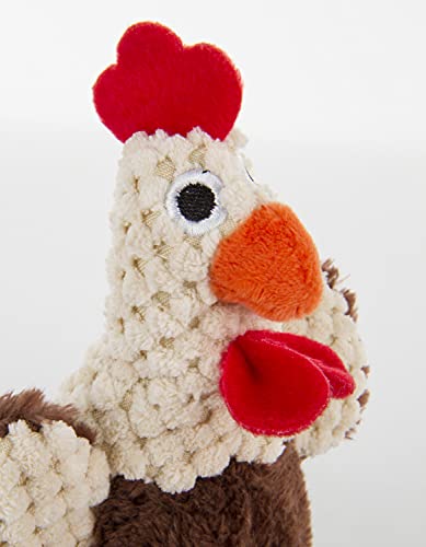 goDog Checkers Just for Me Skinny Rooster Squeaky Plush Dog Toy, Chew Guard Technology - Brown, Mini - color: Checkers - Skinny Rooster (Brown), size: Mini
