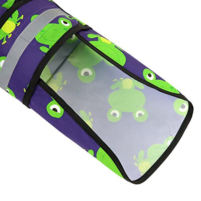 HDE Dog Raincoat Jacket Reflective Adjustable Hooded Pet Poncho Rain Coat with Leash Hole for Small to X-Large Dogs Frogs - S - color: Frogs, size: Small