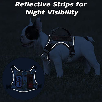 Tactical Small Dog Harness for Puppy, No Pull Military Service Dog Vest with Vertical Handle, Outdoor Training Small Puppy Vest Chihuahua Harness (Desert Green, XS) - color: Desert Green