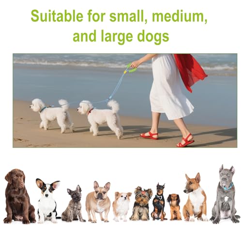 Double Dog Leash for Two Dogs,Dual Hands Free Heavy Duty Dog Leashes,360 Swivel No Tangle Walking Leash,Soft Padded Handle,Adjustable Crossbody Waist Belt Rope for Small Medium Large Dogs,Blue - color: Blue