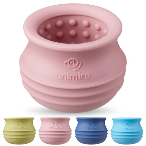 Treat Dispensing Dog Toy, Long-Lasting Interactive Puzzle Toys for Dogs, Stuffable Dog Enrichment Frozen Lick Treat Toy for Boredom, BPA Free Silicone Fetch Catch Chew Toy (Pink,M) - color: Pink, size: M