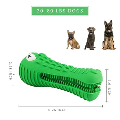 Dog Chew Toys for Aggressive Chewers – Alligator Dog Chew Toy for Large, Medium & Small Dogs – Tough Natural Rubber for Teeth Cleaning – Squeaky Interactive Dog Toys to Keep Them Busy