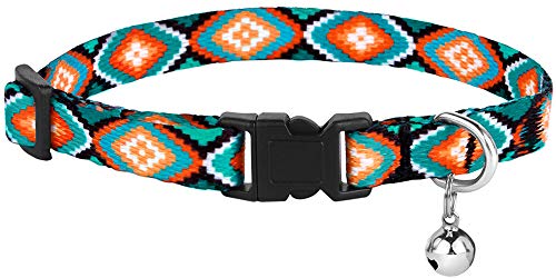 CollarDirect Cat Collar Breakaway with Removable Bell Set of 2 PCS - color: Aztec & Ethnic