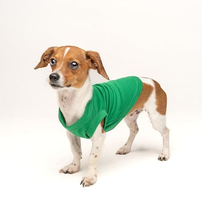 Happy Camping Dog Tee Shirt | Sleeveless Breeds | Summer | Outdoor Adventure | Travel | (Green, 2X-Large 278) - color: Green, size: XX-Large