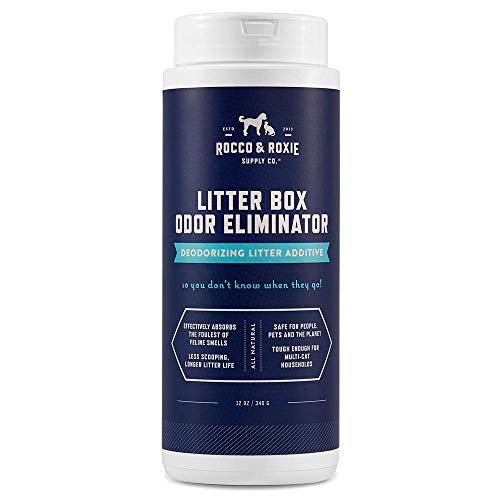Rocco & Roxie Litter Box Odor Eliminator, Best Natural Urine Deodorizer, Cat Box Deodorizer, Smell Control, Odor Absorber, Safe for Kitty, 12 oz - size: 1 Count (Pack of 1)