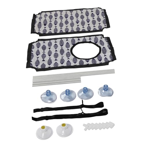 Double Layer Cat Window Perch, Breathable Washable Cat Hammock with Comfortable Soft Fabric, for Indoor Cats Window Balcony (Small Fish Double Layer) - size: Small Fish Double Layer