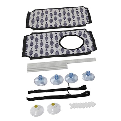 Double Layer Cat Window Perch, Breathable Washable Cat Hammock with Comfortable Soft Fabric, for Indoor Cats Window Balcony (Small Fish Double Layer) - size: Small Fish Double Layer