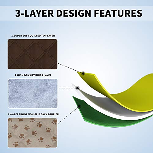 Easy-Going 100% Waterproof Dog Bed Cover, Non-Slip Pet Blanket for Furniture, Washable Couch Cover, Repleasement Sofa Cover (52X82 in,Coffee) - color: Coffee, size: 52x82 in