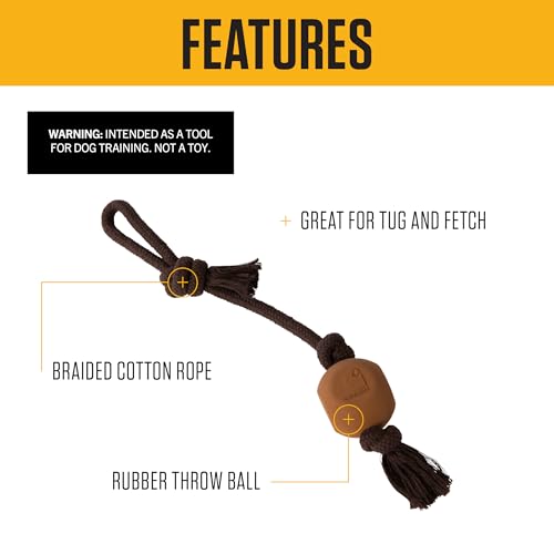 Carhartt Pet Training Tools, Rugged Dog Tool for Tug, Fetch and Play, Rubber Ball Dog Rope Pull (Carhartt Brown) - color: Rubber Ball Dog Rope Pull (Carhartt Brown)
