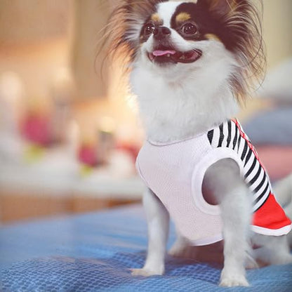 Dog Clothes Medium Sized Dog: Stretchy Puppy Shirts with Cute Patterns, Mesh Pet T-Shirts, Girl & Boy Poodle Dachshund Clothes (L, 4 Pack) - color: Pink Set 2, size: Large