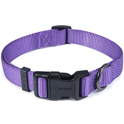 Premium Classic Nylon Adjustable Dog Collars,Soft and Smooth Regular 5/8 Inch Wide Dog Collars with Quick Release Buckle for Small Dogs Daily Walking,Training. (Small, Ultra Violet) - color: Ultra Violet, size: Small 11-14 Inches