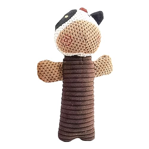 NatureTailsPaw Soft Dog & Cat Toy – Cute Squeaky Interactive Chew Toy for Puppies & Kittens, Durable Plush Teething Toy for Small, Medium & Large Breeds (Bear) - color: Bear