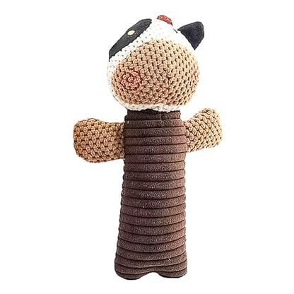 NatureTailsPaw Soft Dog & Cat Toy – Cute Squeaky Interactive Chew Toy for Puppies & Kittens, Durable Plush Teething Toy for Small, Medium & Large Breeds (Bear) - color: Bear