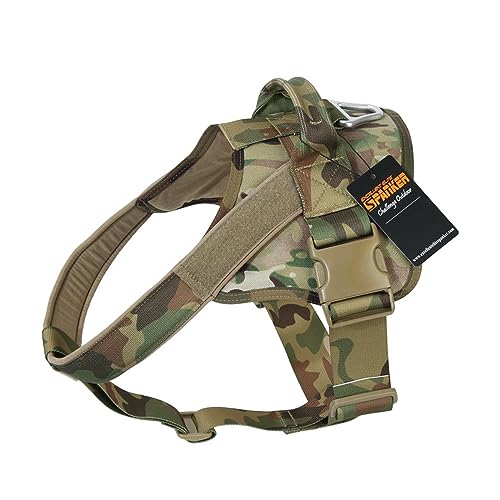 EXCELLENT ELITE SPANKER Tactical Dog Harness Patrol Harness Service Dog Vest Military Dog Vest Working Dog Vest with Handle(MCP-S) - color: MCP, size: S-(23.5 - 29.5")