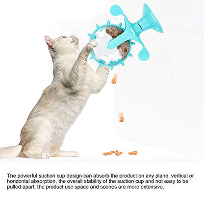 GLOGLOW Interactive Feeder – Adjustable Treat Dispensing Cat Toy, Slow Feeder for Digestion, BPA-Free Plastic, Lightweight & Dishwasher Safe, Blue - color: blue